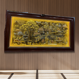  Tranh Đồng Quê Đồng Vàng Dát Vàng 1m7x90cm 