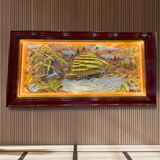  Tranh Thuận Buồm Xuôi Gió Đồng Đỏ Dát Vàng 1m7x90cm 
