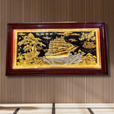  Tranh Thuận Buồm Xuôi Gió Đồng Vàng Dát Vàng 1m7x90cm 