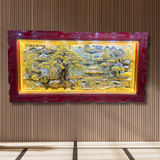  Tranh Đồng Quê Đồng Vàng Dát Vàng 1m7x90cm 