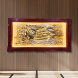  Tranh Thuận Buồm Xuôi Gió Đồng Vàng Dát Vàng 1m7x90cm 