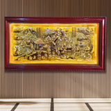  Tranh Đồng Quê Đồng Vàng Dát Vàng 1m7x90cm 