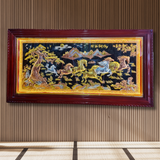  Tranh Mã Đáo Thành Công Đồng Đỏ Dát Vàng 2m3x1m2 