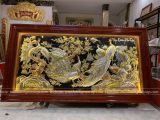  Tranh Vinh Hoa Phú Quý Đồng Vàng Dát Vàng Bạc 2m3x1m2 