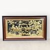  Tranh mã đáo thành công đồng vàng nền đen 52x92cm 