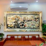  Tranh đồng Cội nguồn đồng vàng xước dát, khung đồng 120x230cm 