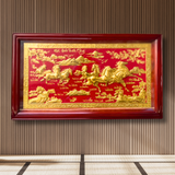  Tranh Mã Đáo Thành Công Đồng Vàng Mạ Vàng 1m07x67cm 