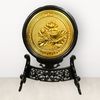  Tranh để bàn hoa sen đồng vàng mạ vàng 24K đk 20cm mẫu 3 