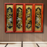  Tranh Tứ Quý Đồng Vàng Dát Vàng 1m27x41cm 