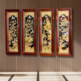  Tranh Tứ Quý Đồng Vàng Dát Vàng 1m27x41cm 