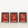  Tranh bộ 3 chữ Phúc Lộc Thọ 28x38cm mẫu 1 