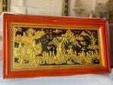  Tranh Vinh Quy Bái Tổ Đồng Vàng Dát Vàng 2m3x1m2 