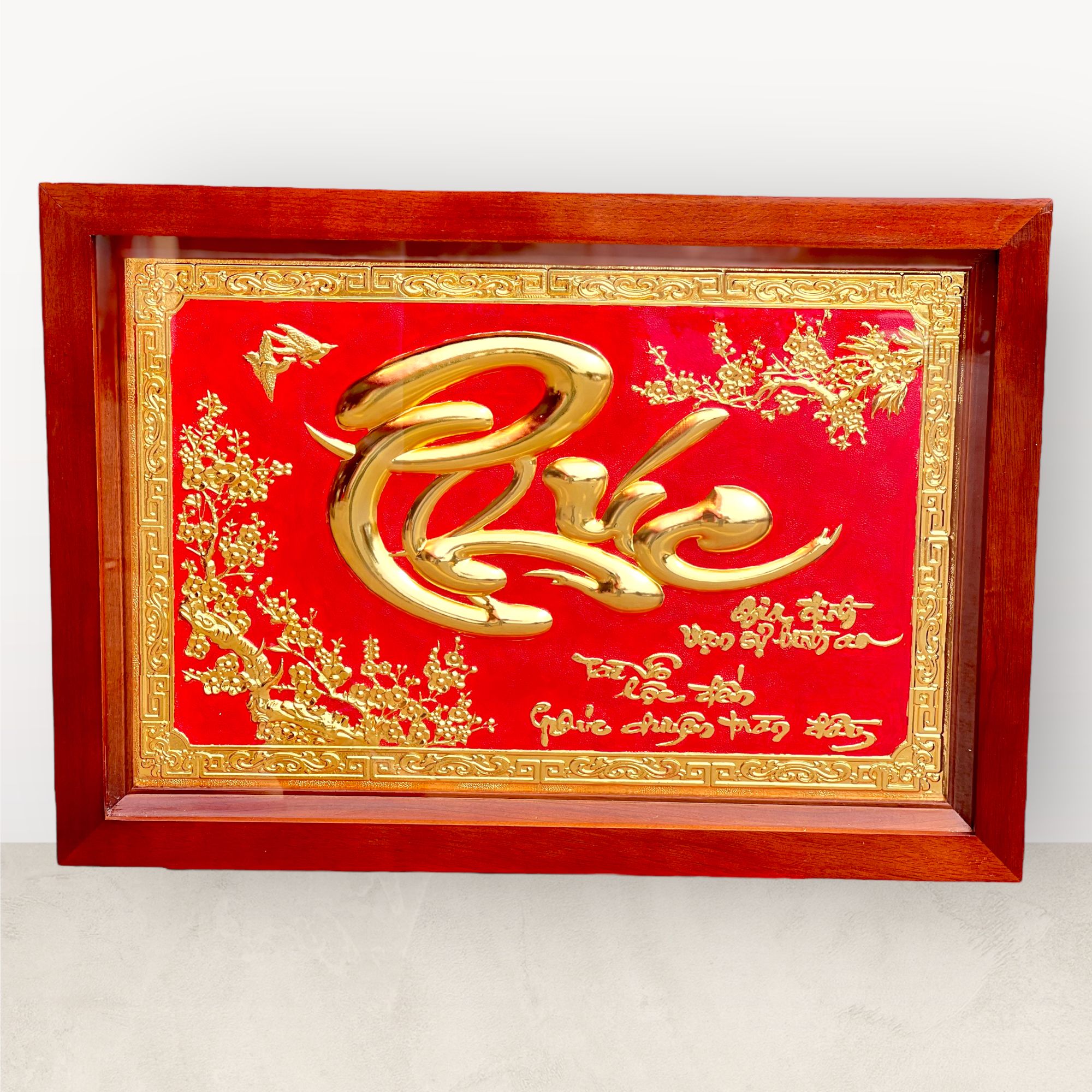  Tranh chữ Phúc mạ vàng 24K 38x54cm 