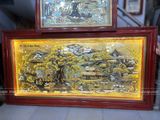  Tranh Đồng Quê Đồng Vàng Dát Vàng 2m3x1m2 