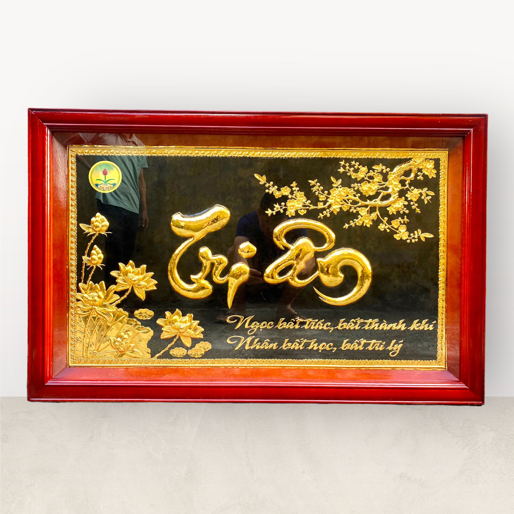  Tranh chữ Tri Ân mạ vàng 24K 68x108cm 