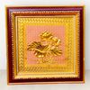  Tranh để bàn hoa sen đồng vàng mạ vàng 24K 30x30cm mẫu 3 