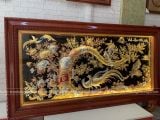  Tranh Vinh Hoa Phú Quý Đồng Vàng Dát Vàng Bạc 2m3x1m2 