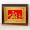  Tranh để bàn hoa sen đồng vàng mạ vàng 24K 28x34cm mẫu 1 