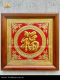  Tranh chữ Phúc 68x68cm khung sồi mạ chữ 