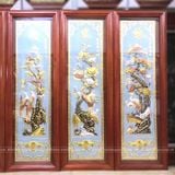  Tranh Tứ Quý Đồng Vàng Dát Vàng 1m2x40cm 