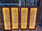  Tranh Tứ Quý Đồng Vàng Dát Vàng 1m2x40cm 