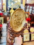  Tranh Đĩa Hoa Sen Mạ Vàng 24k ( đường kính 20cm ) 