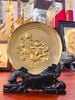  Tranh Đĩa Hoa Sen Mạ Vàng 24k Để Bàn ( đường kính 20cm ) 