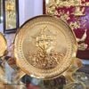  Tranh Đĩa Chùa Một Cột Mạ Vàng 24k Để Bàn ( đường kính 19cm ) 