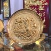  Tranh Đĩa Cá Chép Hoa Sen Để Bàn Mạ Vàng 24k ( đường kính 19cm ) 