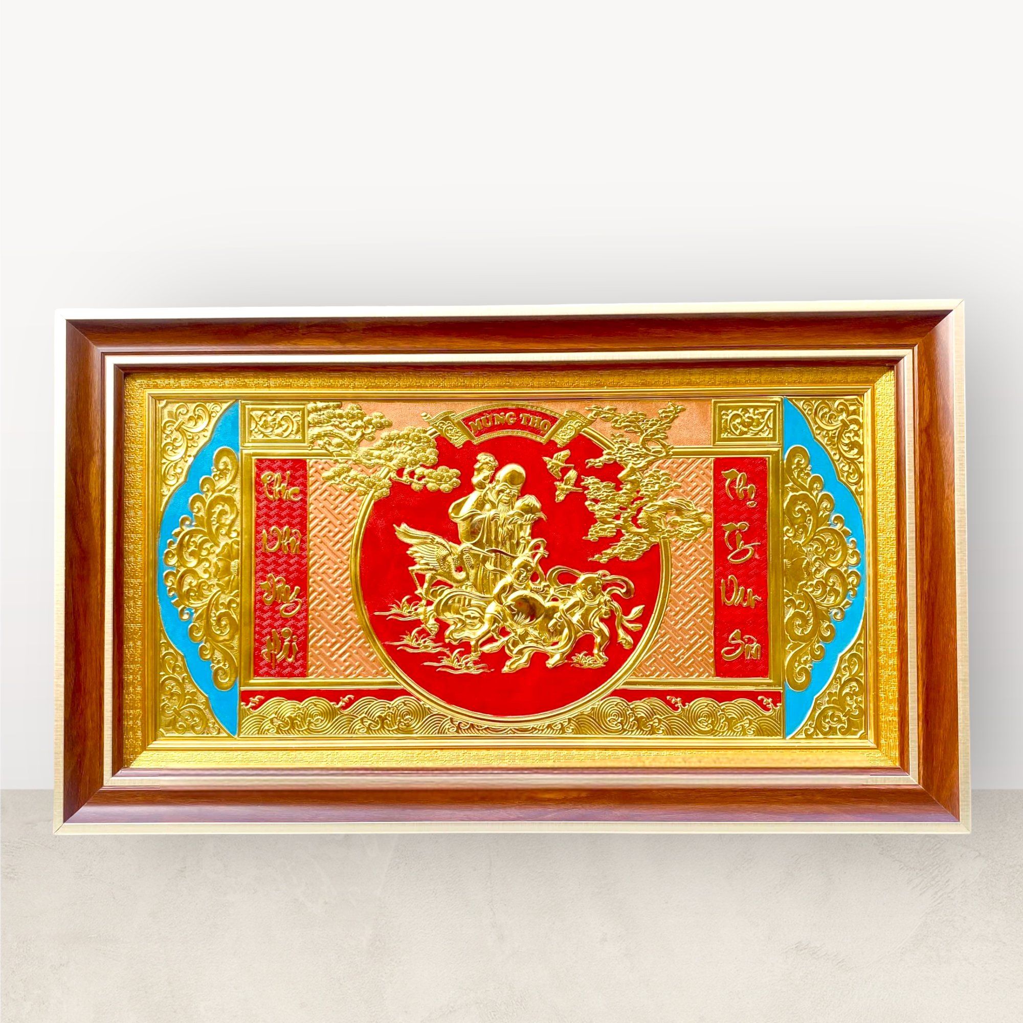  Tranh Mừng thọ ông 42x72cm mẫu 1 