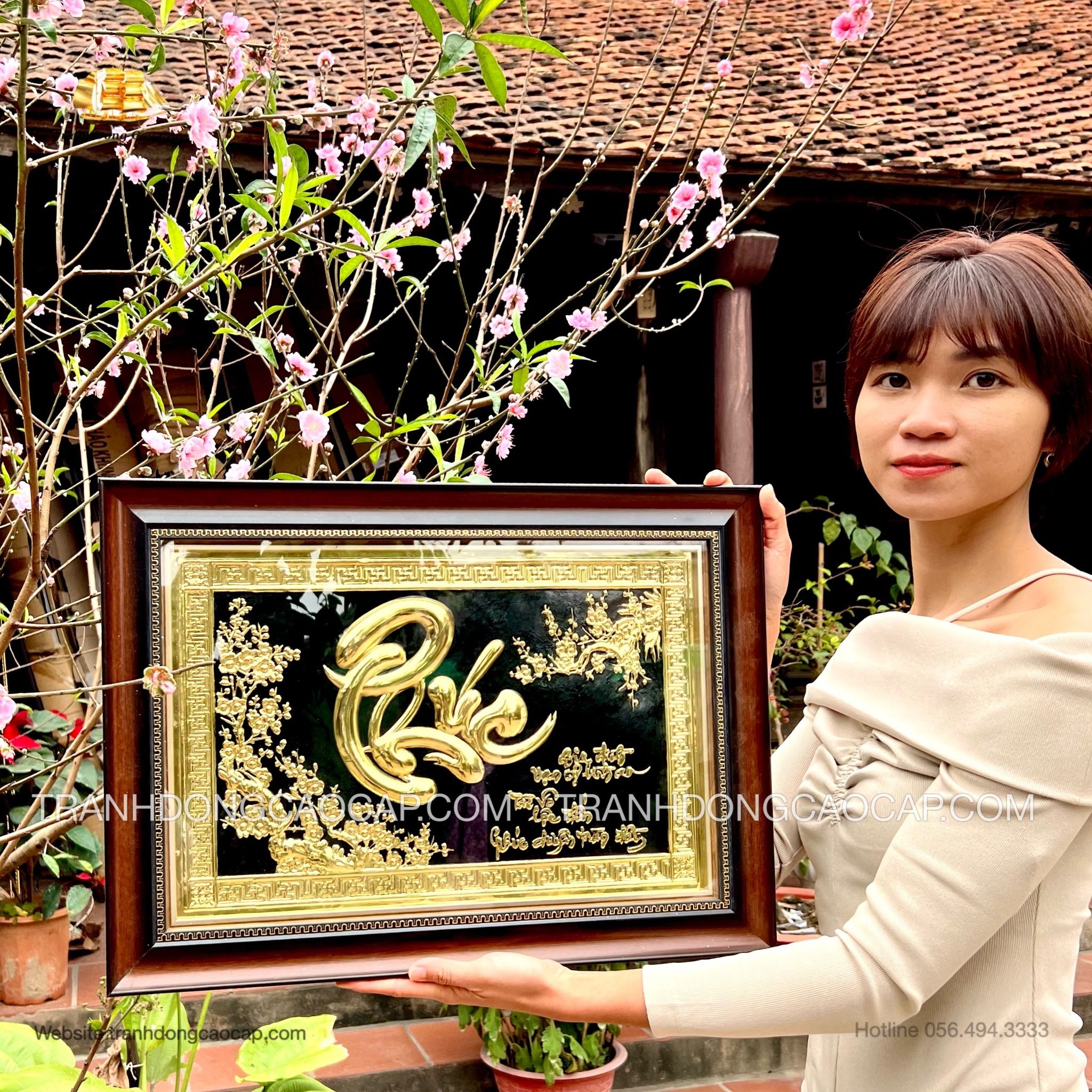  Tranh Chữ Phúc ( kích thước 38cm x 54cm ) 