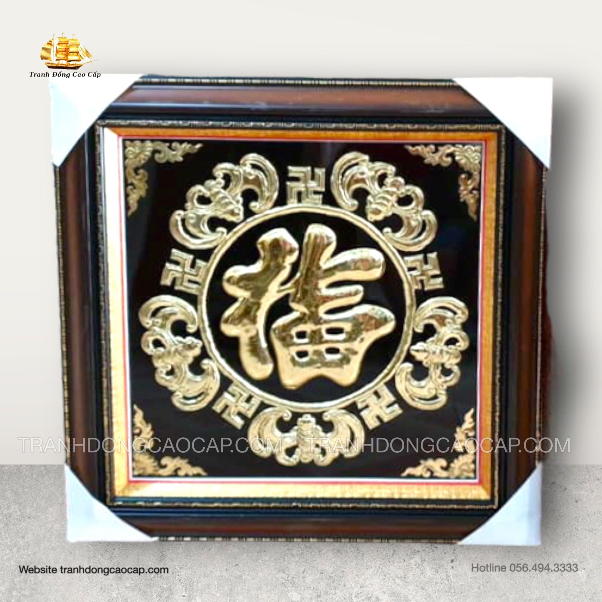  Tranh Chữ Phúc- Ngũ Phúc ( kích thước 60cm x 60cm ) 