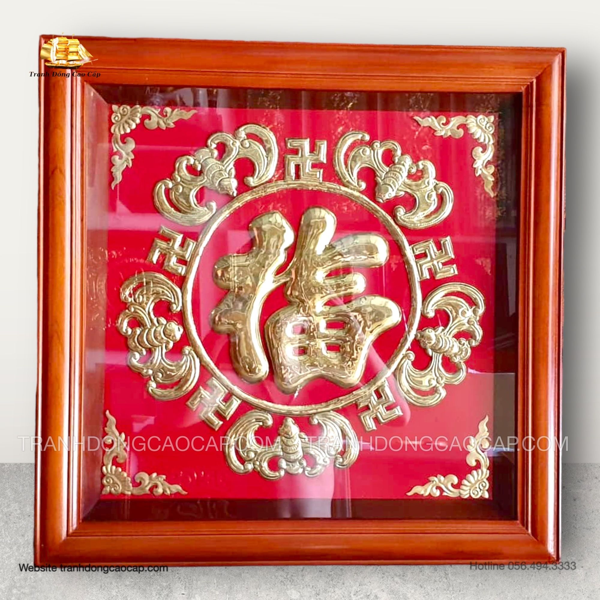  Tranh Chữ Phúc- Ngũ Phúc ( kích thước 70cm x 70cm ) 
