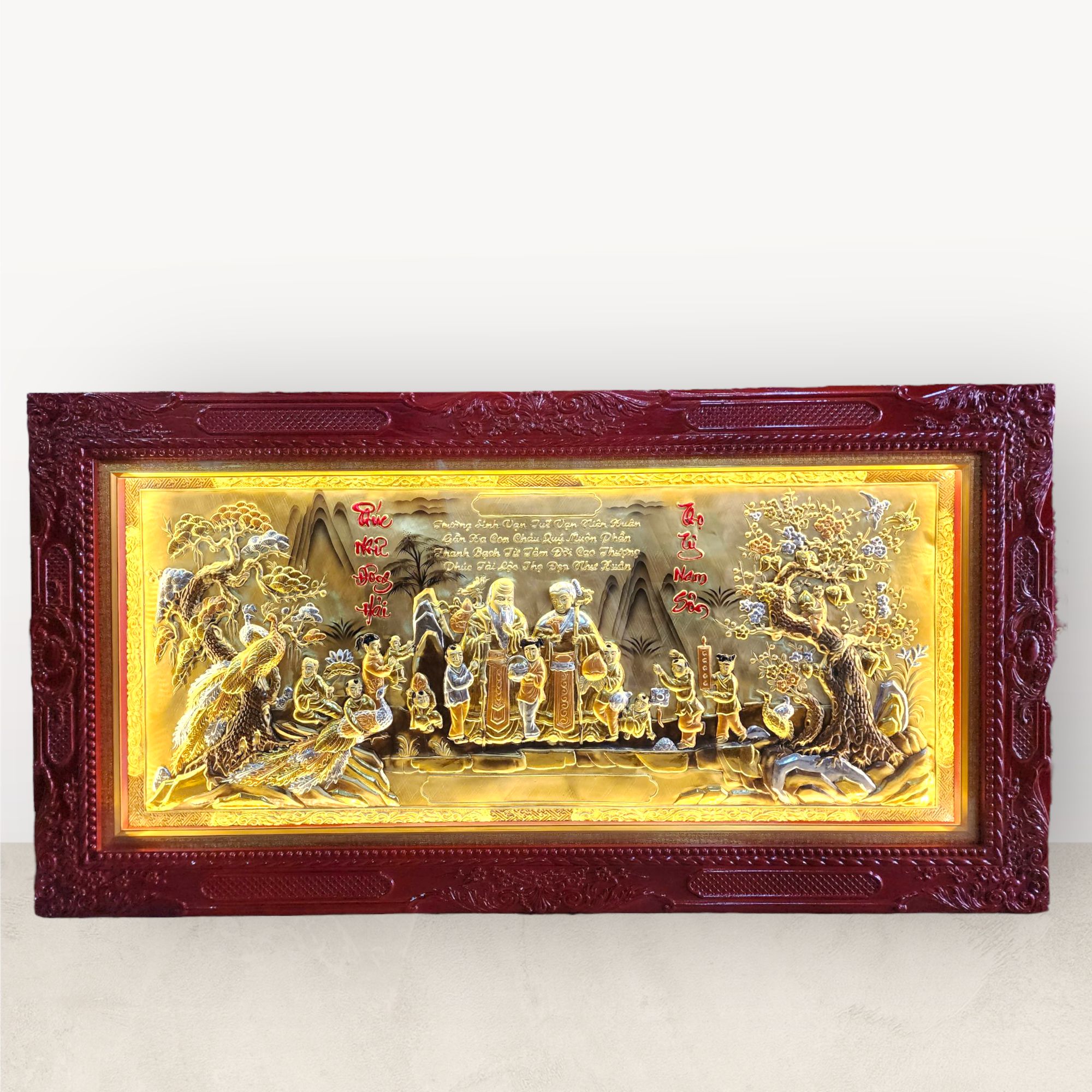 Tranh Mừng thọ ông bà 80x155cm mẫu 2 