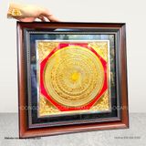  Tranh Hoa Trống Đồng Mạ Vàng 24K ( kích thước 42cm x 42cm ) 
