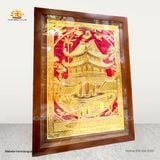  Tranh Chùa Keo Thái Bình Mạ Vàng 24K ( kích thước 48cm x 68cm ) 