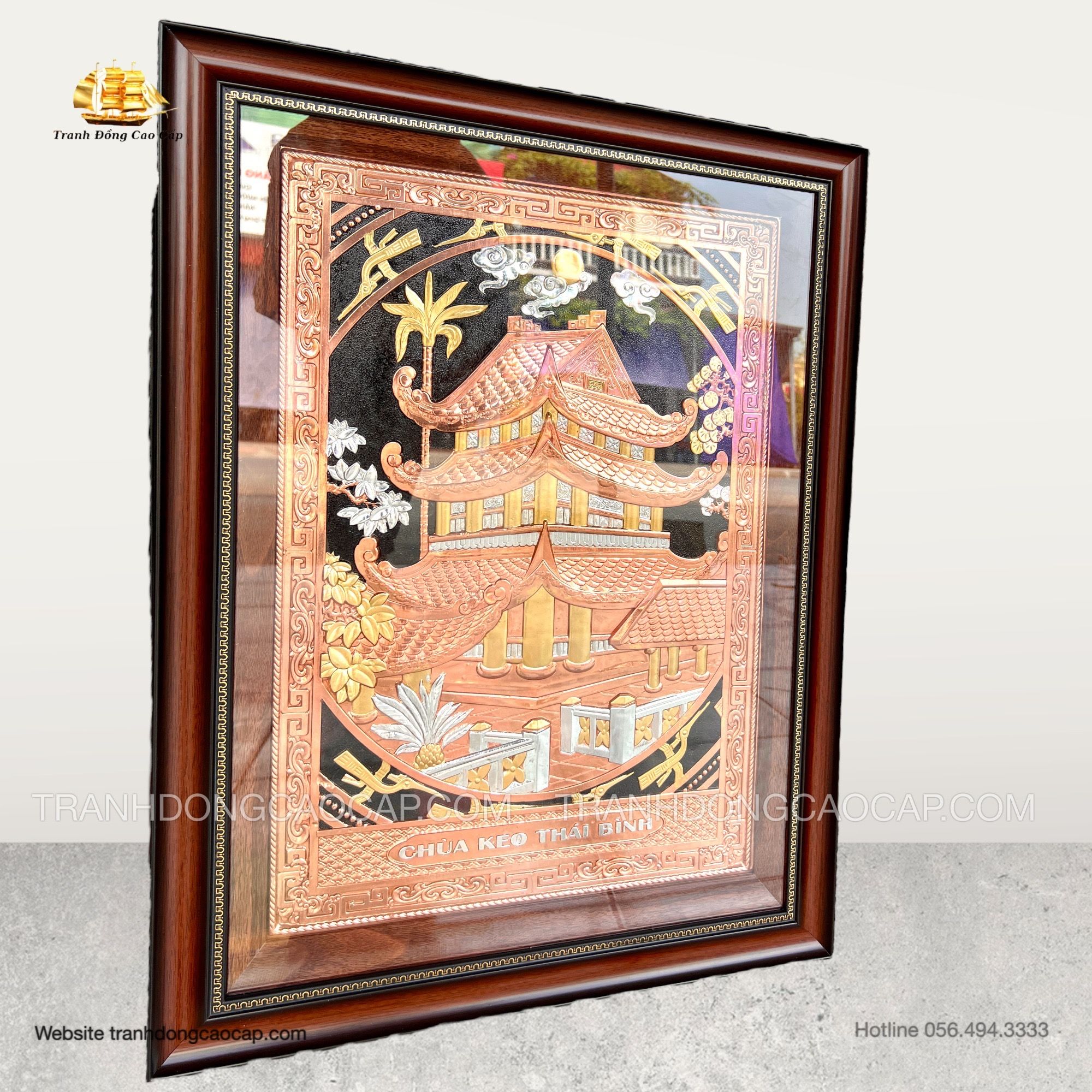  Tranh Chùa Keo Thái Bình ( kích thước 48cm x 68cm ) 