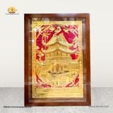 Tranh Chùa Keo Thái Bình Mạ Vàng 24K ( kích thước 48cm x 68cm ) 