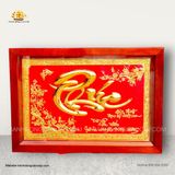  Tranh Chữ Phúc Mạ Vàng 24K Treo Tường ( kích thước 48cm x 68cm ) 