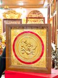  Tranh Hoa Sen Mạ Vàng 24K ( kích thước 48cm x 48cm ) 