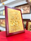  Tranh Hoa Sen Mạ Vàng 24K Để Bàn ( kích thước 23cm x 32cm ) 
