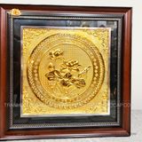  Tranh Hoa Sen Mạ Vàng 24K ( kích thước 42cm x 42cm ) 