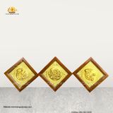  Tranh Chữ Bộ Ba Phúc Lộc Thọ Dát Vàng Treo Tường ( kích thước 38cm x 38cm ) 