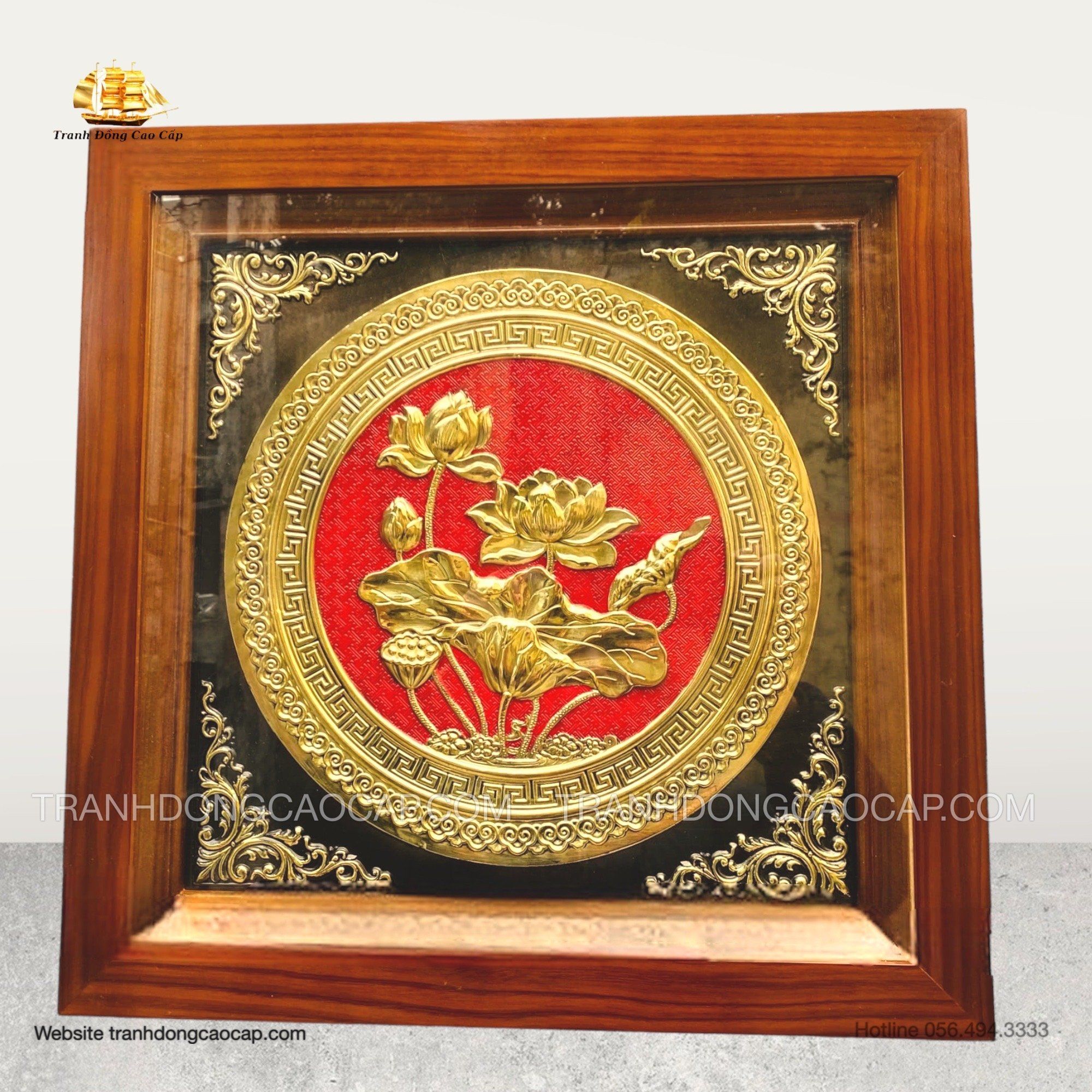  Tranh Hoa Sen Treo Tường ( kích thước 38cm x 38cm ) 