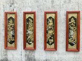  Tranh Tứ Quý Đồng Vàng Dát Vàng 1m27x41cm 