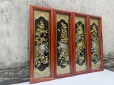  Tranh Tứ Quý Đồng Vàng Dát Vàng 1m27x41cm 
