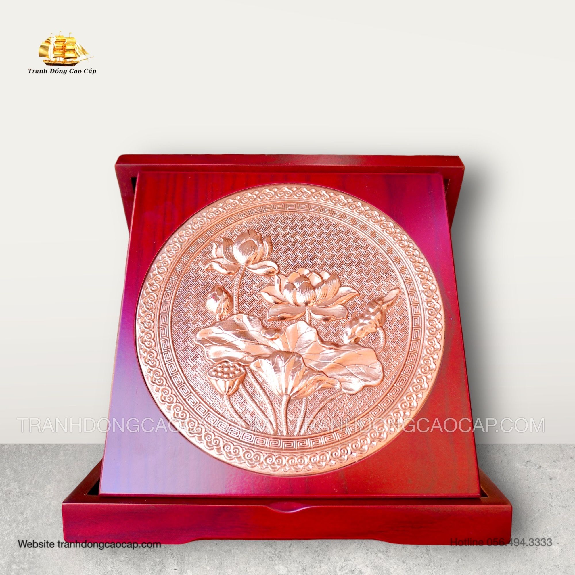  Tranh Hoa Sen Để Bàn ( kích thước 23cm ) 