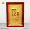  Tranh Chữ Thọ Mạ Vàng 24k ( kích thước 48cm x 68cm) 