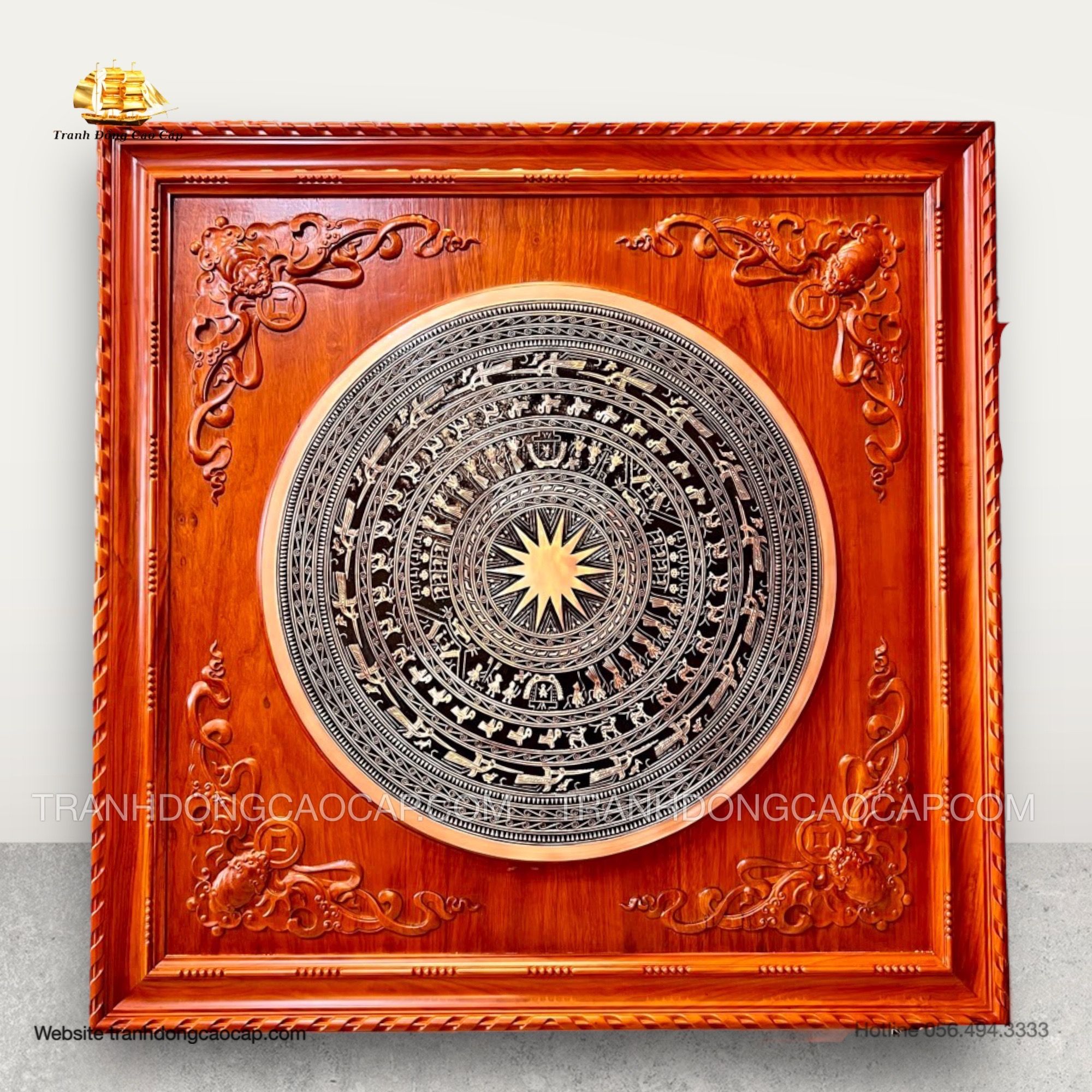  Tranh Trống Đồng ( kích thước 90cm x 90cm ) 