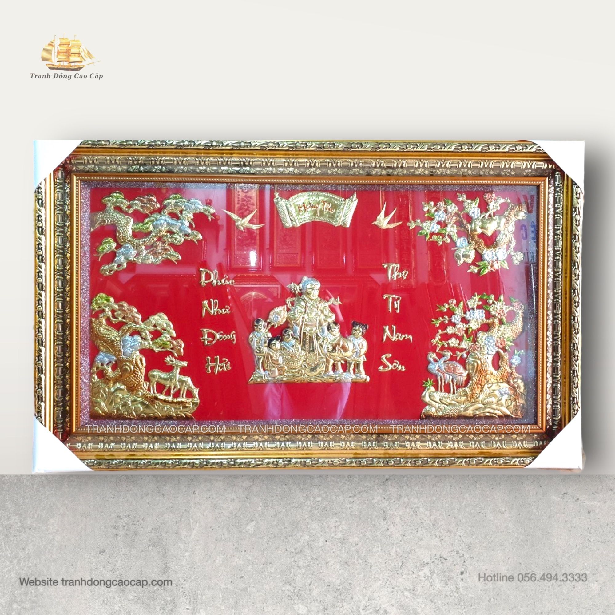  Tranh Mừng Thọ Bà ( kích thước 80cm x 130cm ) 